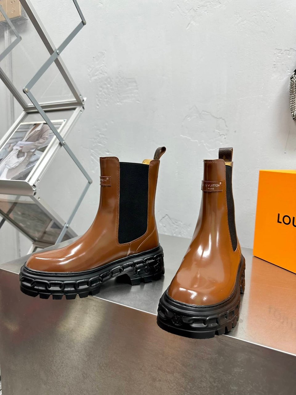 Louis Vuitton Lv Record Chelsea Boot Brown view 9
