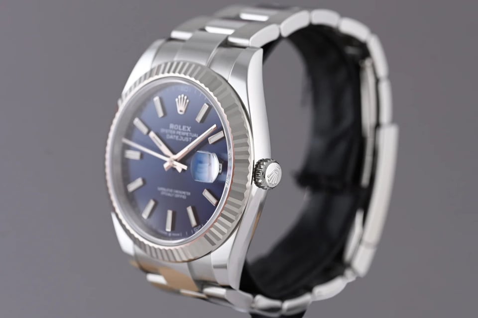 Rolex Datejust 41mm Blue Dial 126334 Oyster view 7