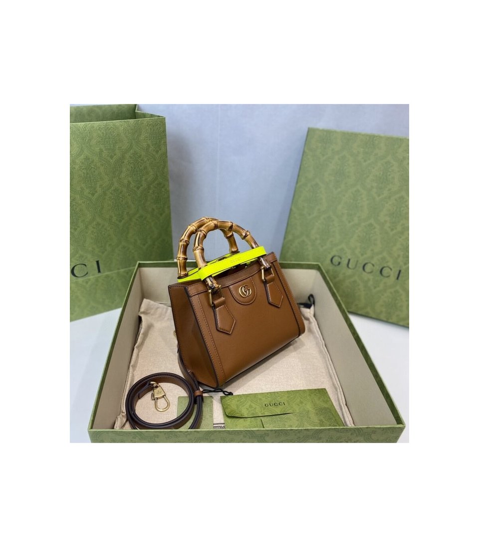 Gucci Diana Mini Tote Bag Brown view 7