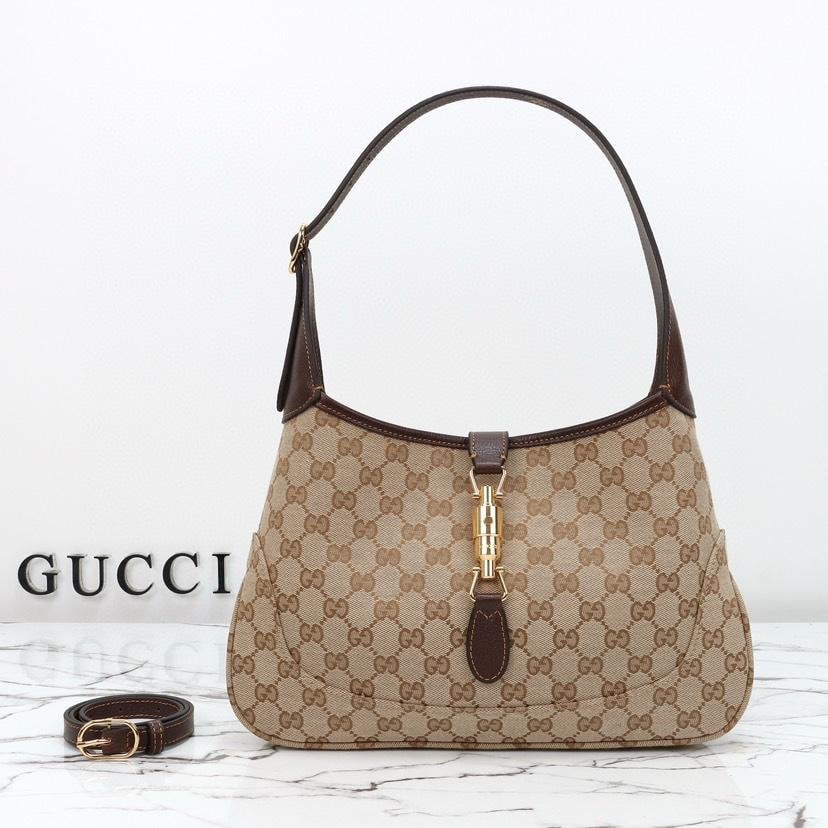 Gucci Jackie 1961 Medium Shoulder Bag 31.5cm/12.4in Sand And Brown ‎863136 view 3