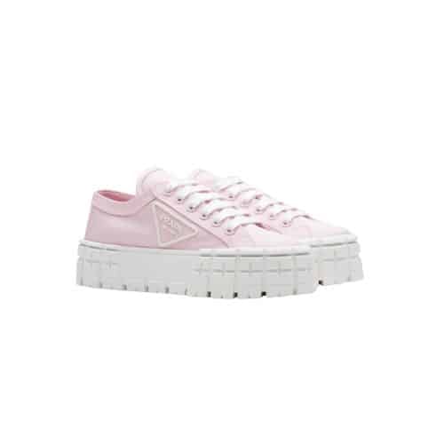 Prada Double Wheel Nylon Gabardine Sneaker Light Pink 1E260M3Lfxf0E18F050 view 2