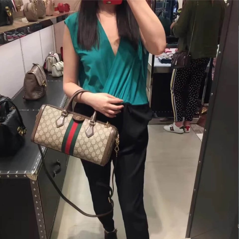 Gucci Ophidia GG Canvas Medium Top Handle Shoulder Bag 32cm/12.6in view 4
