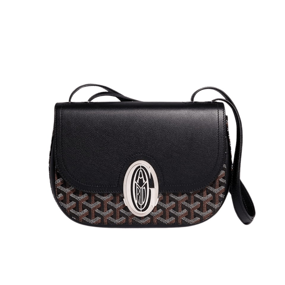 Goyard 233 Bag 25 Cm Black Calfskin And Goyardine Canvas view 2