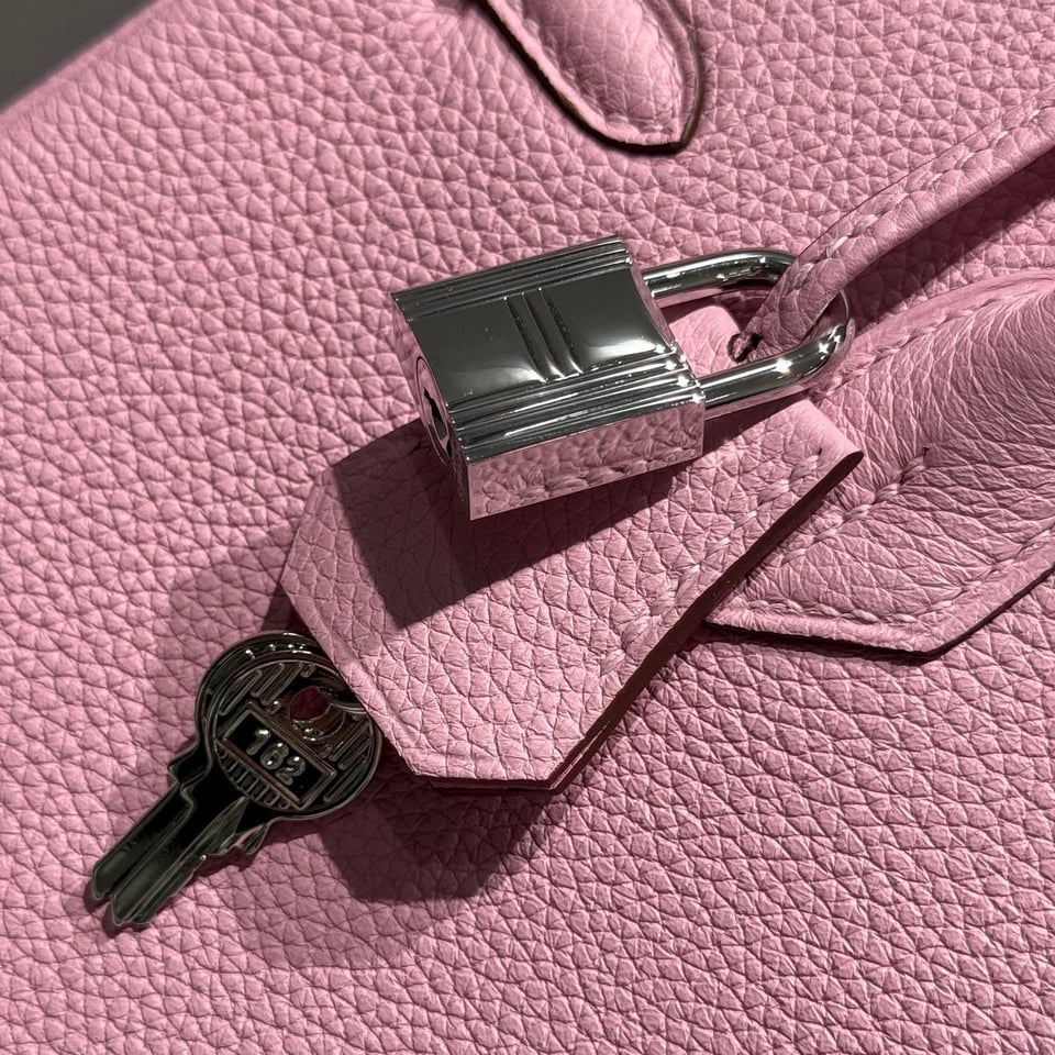 Hermes Birkin 25Cm Baby Pink Togo Leather Silver Hardware 237506 view 9