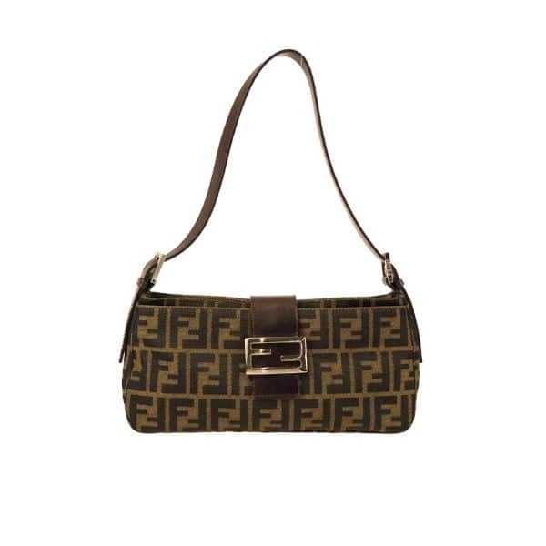 Fendi Zucca Handbag Brown 24Cm view 2