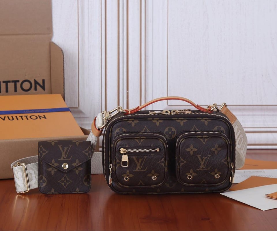 Louis Vuitton Utility Cross-Body Bag Brown 20cm view 3