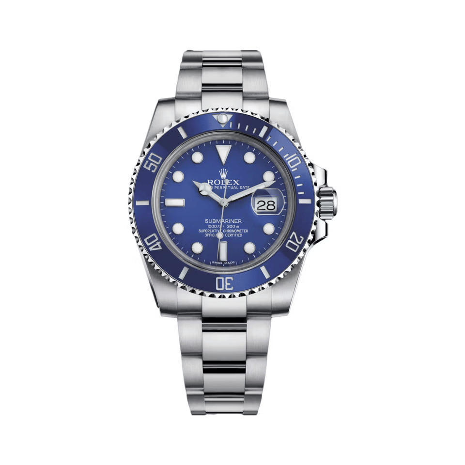 Rolex Submariner White Gold Blue Dial 116619lb view 2