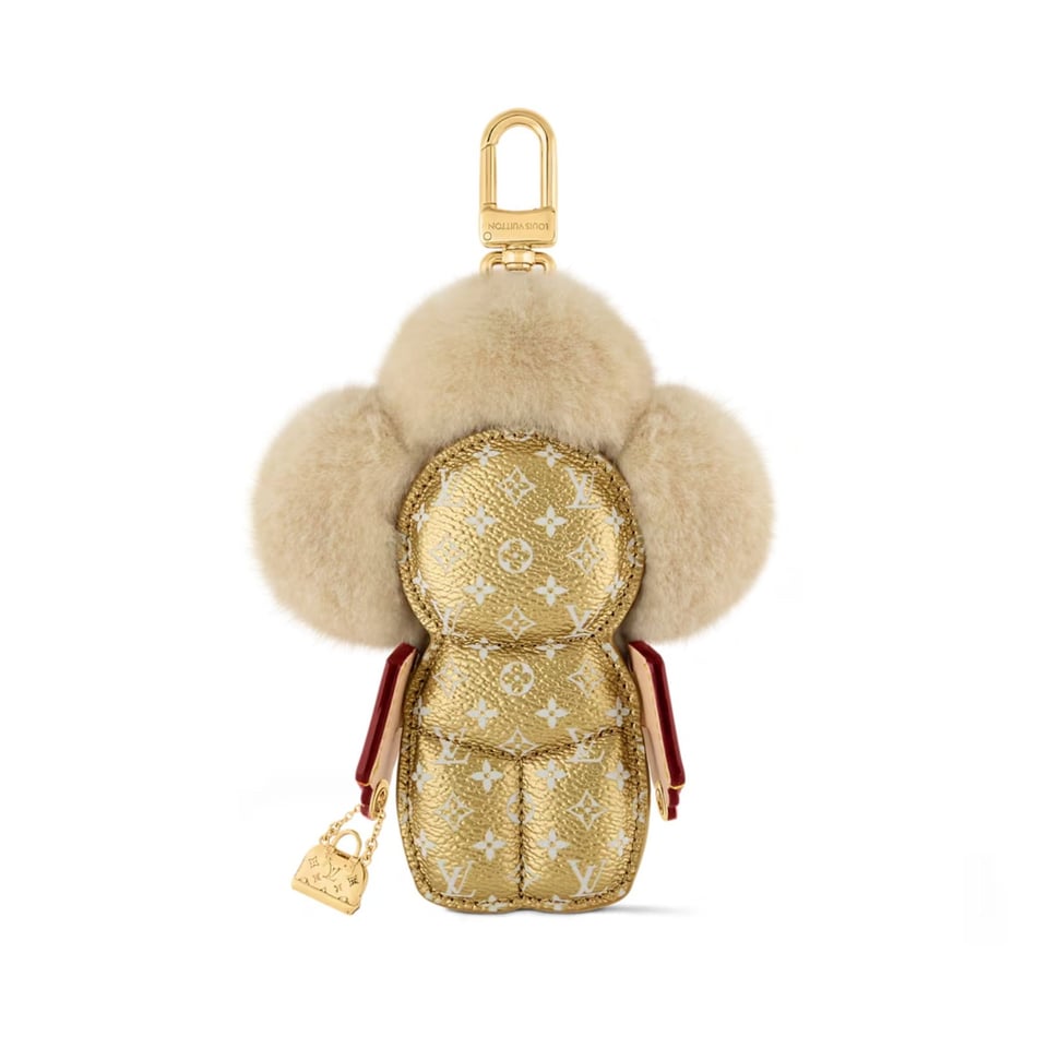 Louis Vuitton Vivienne Fashionista Bag Charm M01739 Gold Calfskin 18cm/7.1in view 3