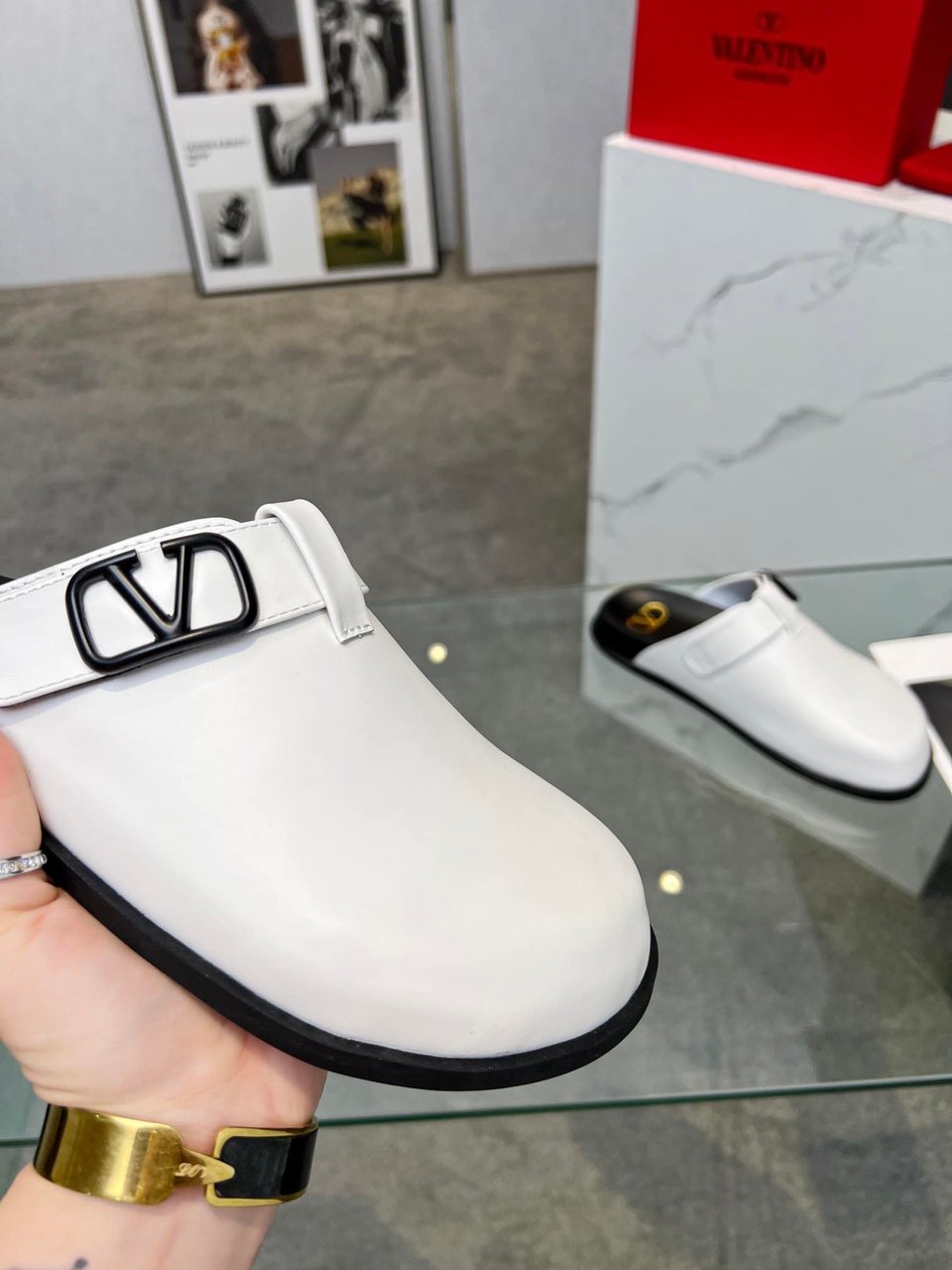 Valentino Garavani Vlogo Clog White view 5