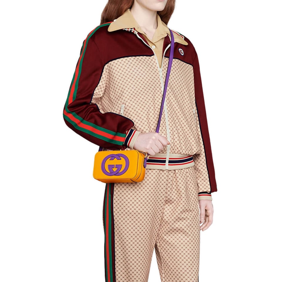 Gucci Interlocking G Mini Bag in Yellow Leather view 3