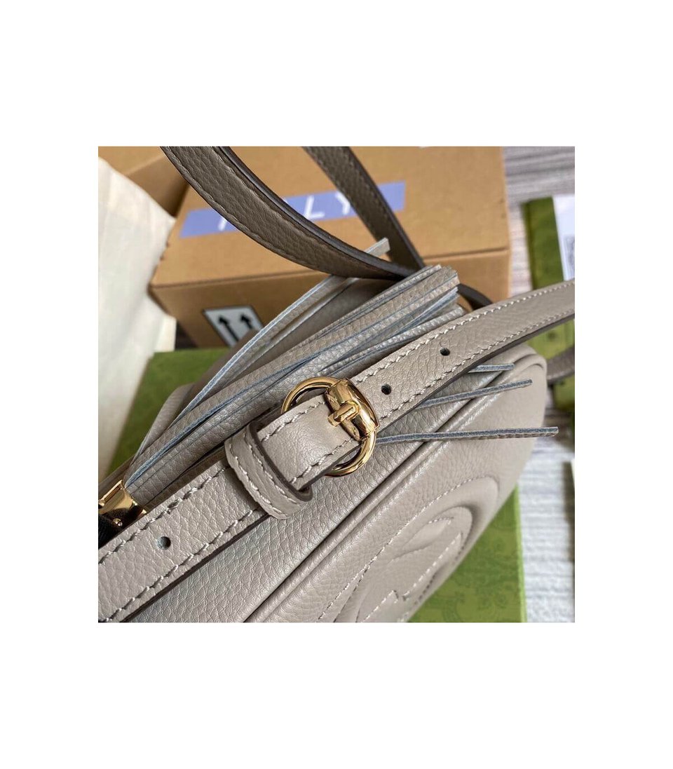 Gucci Soho Small Leather Disco Bag Grey view 10