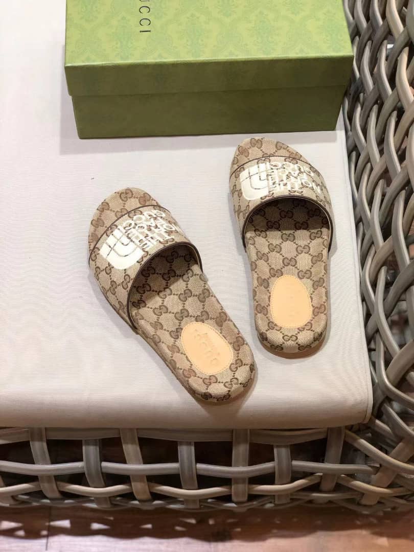 Gucci X The North Face Women?S Slides Beige And Brown view 4