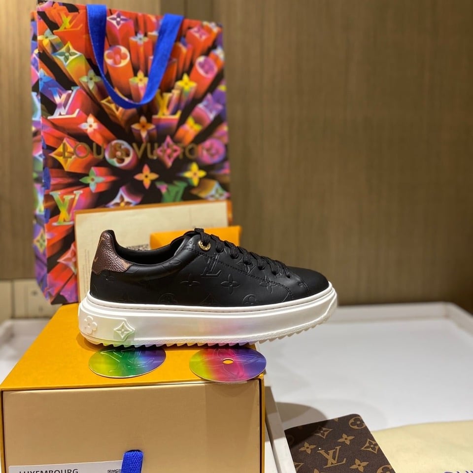 Louis Vuitton Time Out Sneaker Monogram Black view 6
