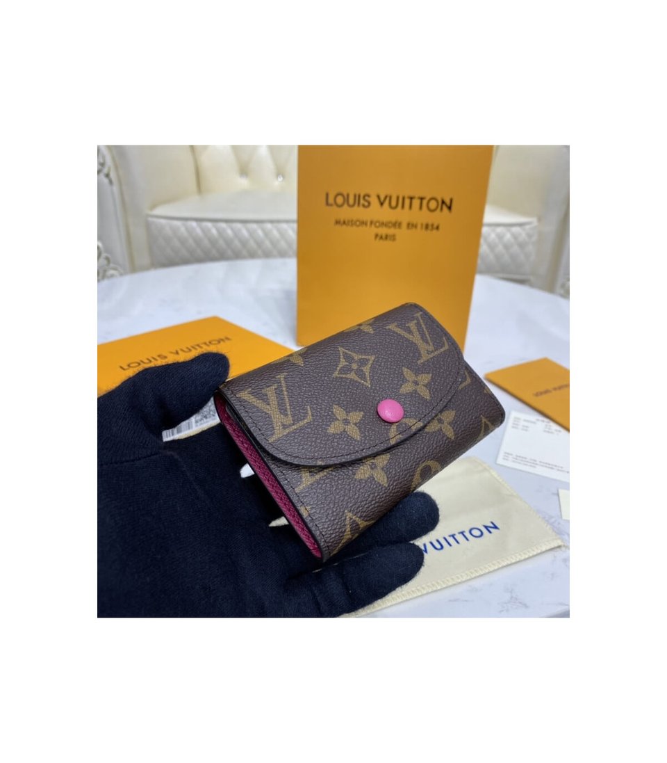 Louis Vuitton Monogram Canvas Rosalie Coin Purse Rosy view 3