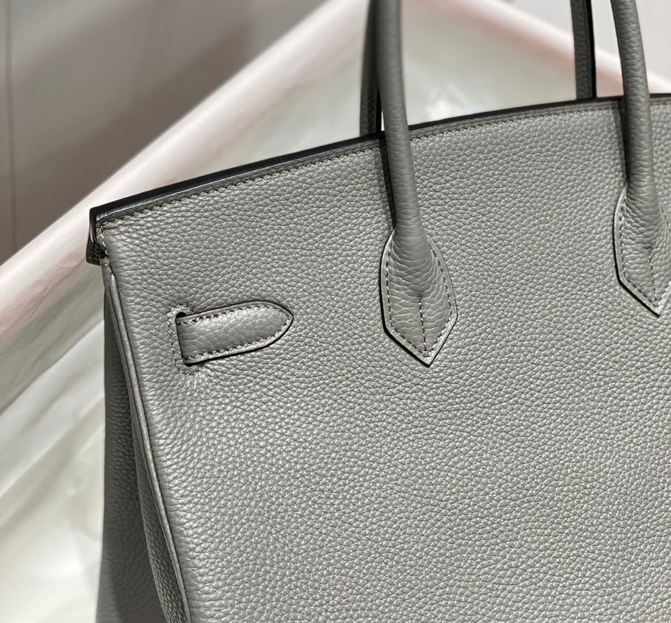 Hermes Birkin 35Cm Medium Grey Togo Leather Gold Hardware view 5