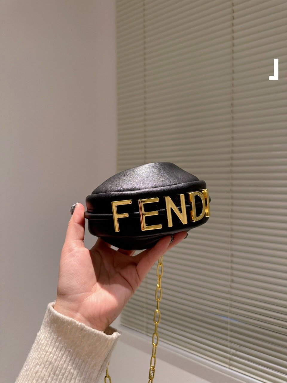 Fendi Nano Fendigraphy Black Leather Charm 19Cm 7As089A5Dyf1Hej view 3