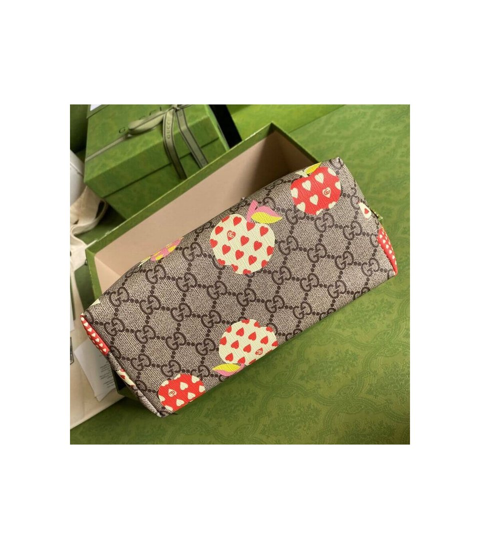 Gucci Children’s GG Heart Apple Pattern Tote view 4