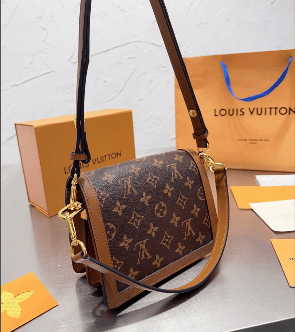 Louis Vuitton Mini Dauphine Lock Xl Brown 20Cm M46537 view 7