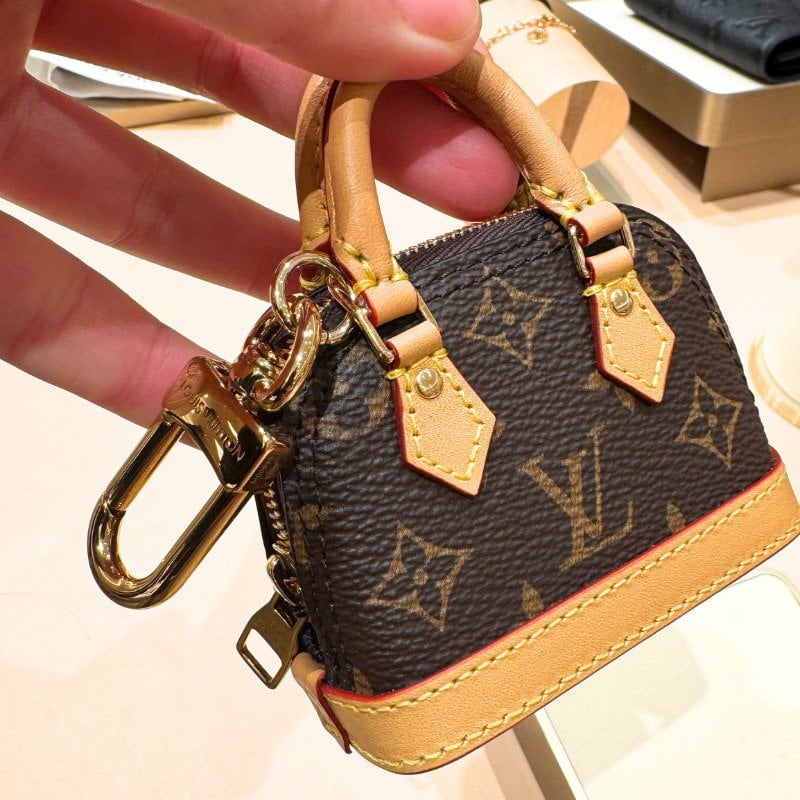 Louis Vuitton Micro Alma Bag Charm 9cm/3.5in Brown Color M00995 view 3