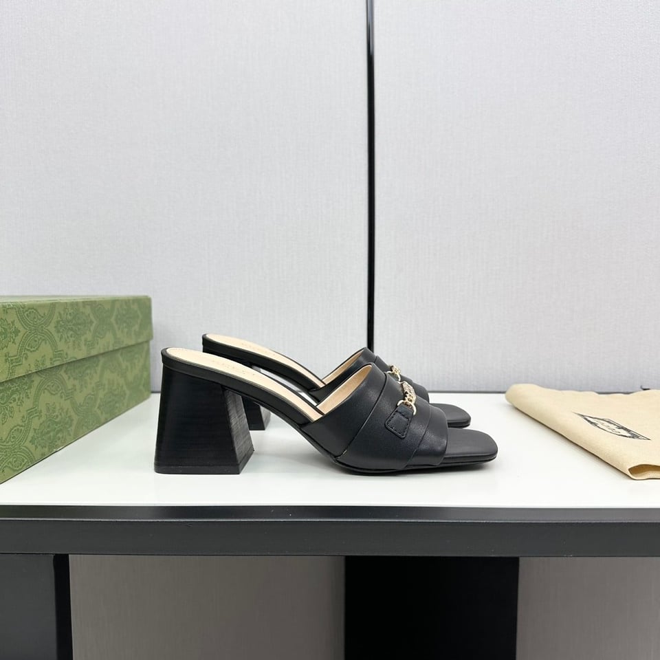 Gucci Signoria Slide Sandal In Black view 3