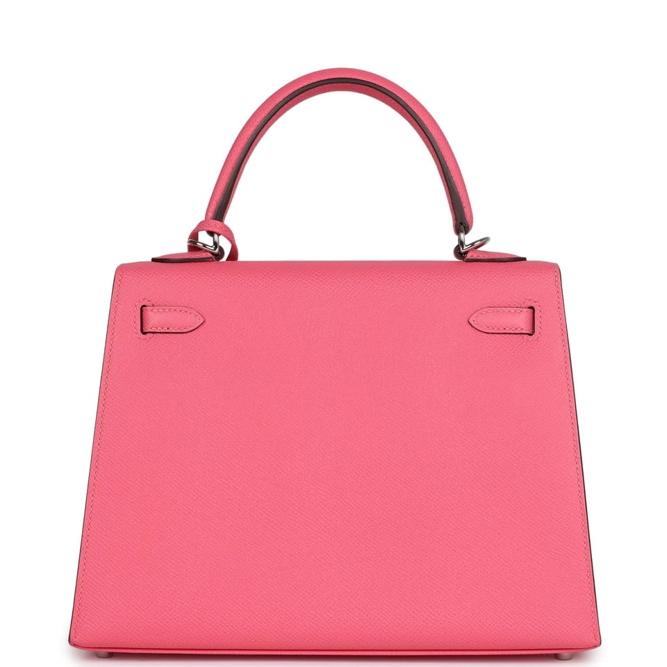 Hermes Kelly 25 Bag In Rose Azalee Epsom Leather For Women 25cm/10in view 5