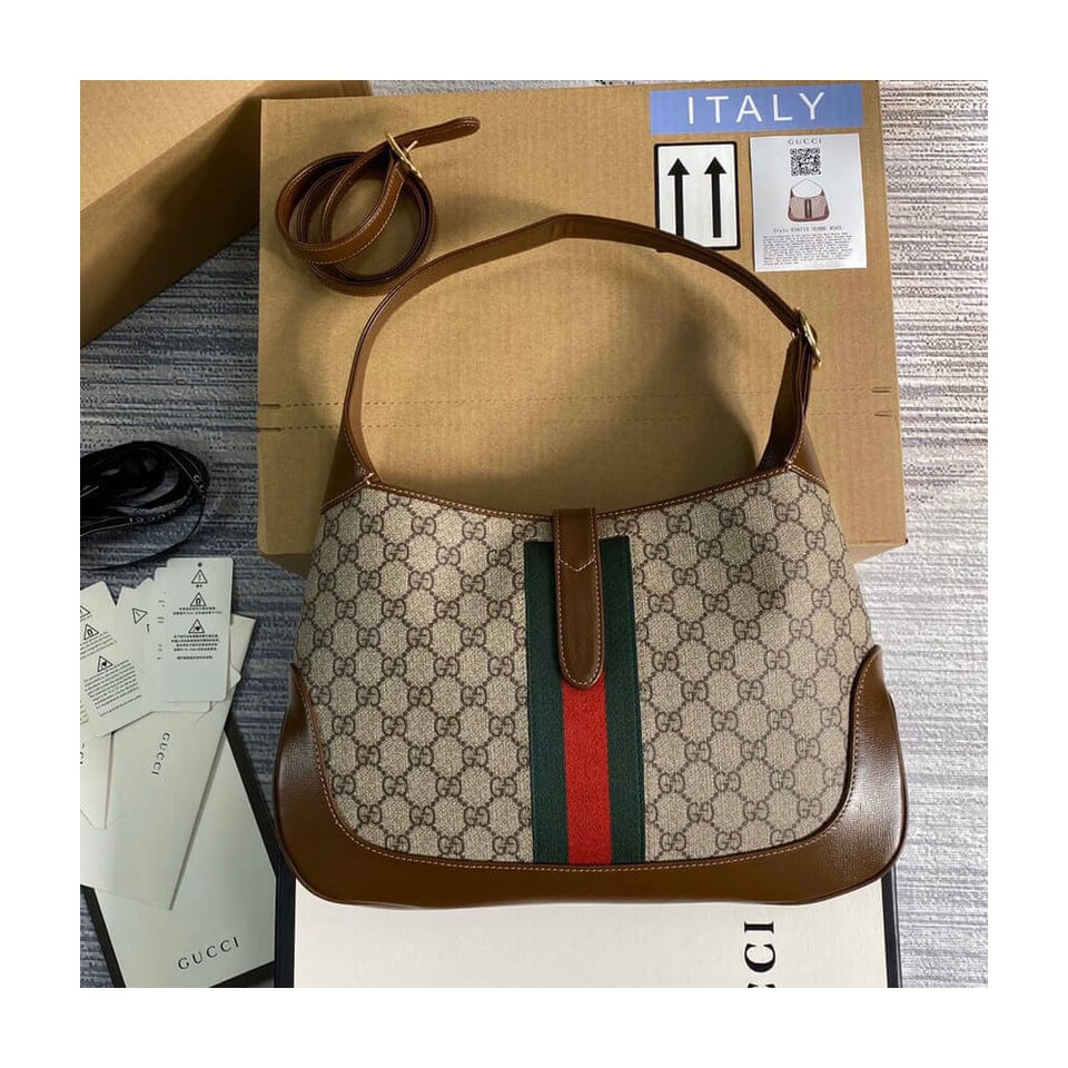 Gucci Jackie 1961 Medium Shoulder Bag in GG Canvas 36.5cm view 7