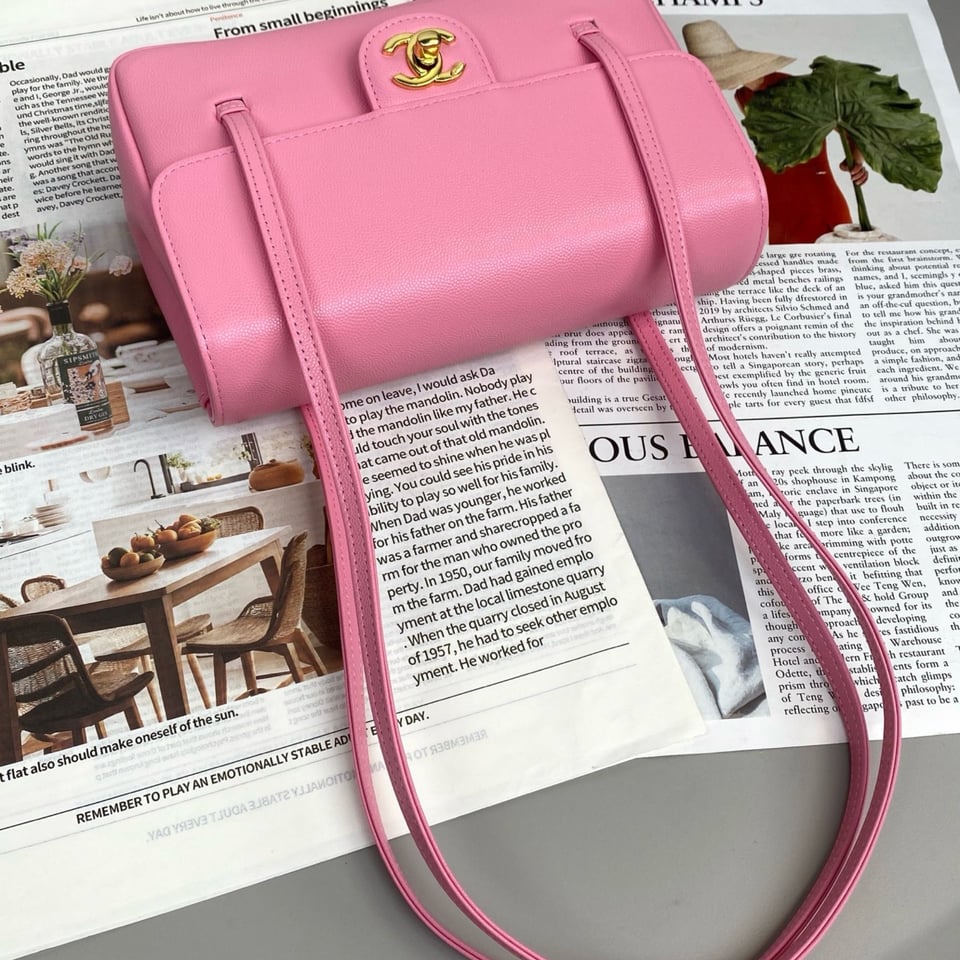 Chanel Clutch Pink Bag 17cm/6.7in view 6
