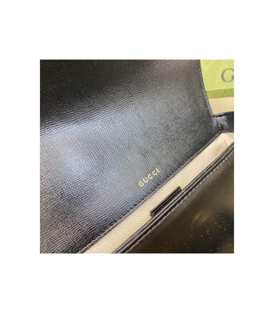 Gucci Horsebit 1955 Mini Bag in Black Leather 20.5cm/8.1in view 16