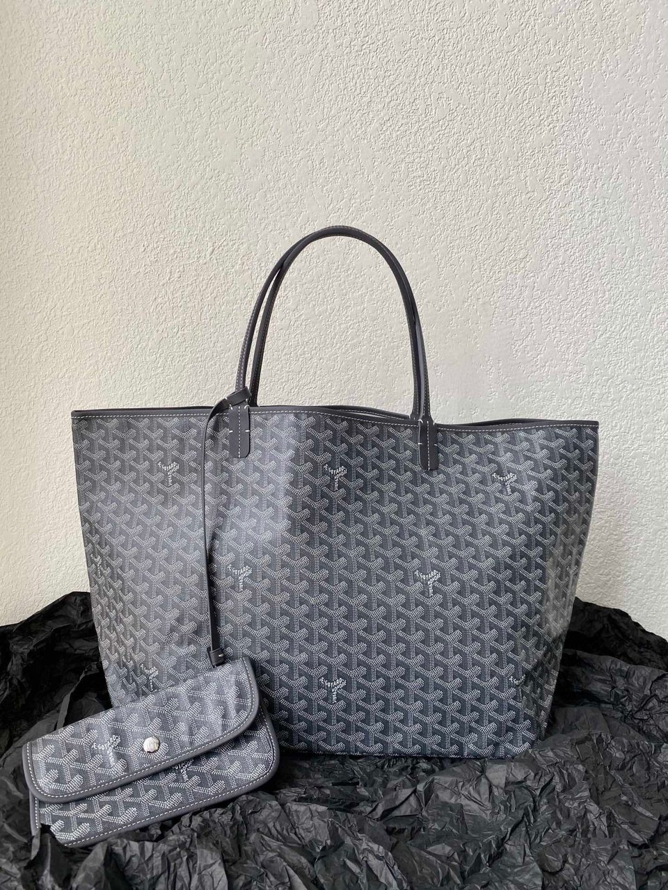 Goyard Saint Louis Gm 40Cm Grey Canvas view 4