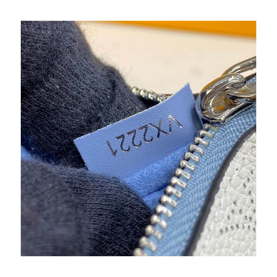 Louis Vuitton Key Pouch in Blue Gradient Mahina Perforated Leather view 10