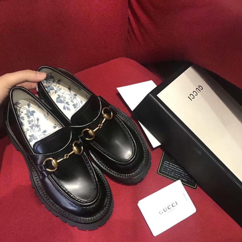 Gucci Women?S Leather Loafers Horsebit Black view 8