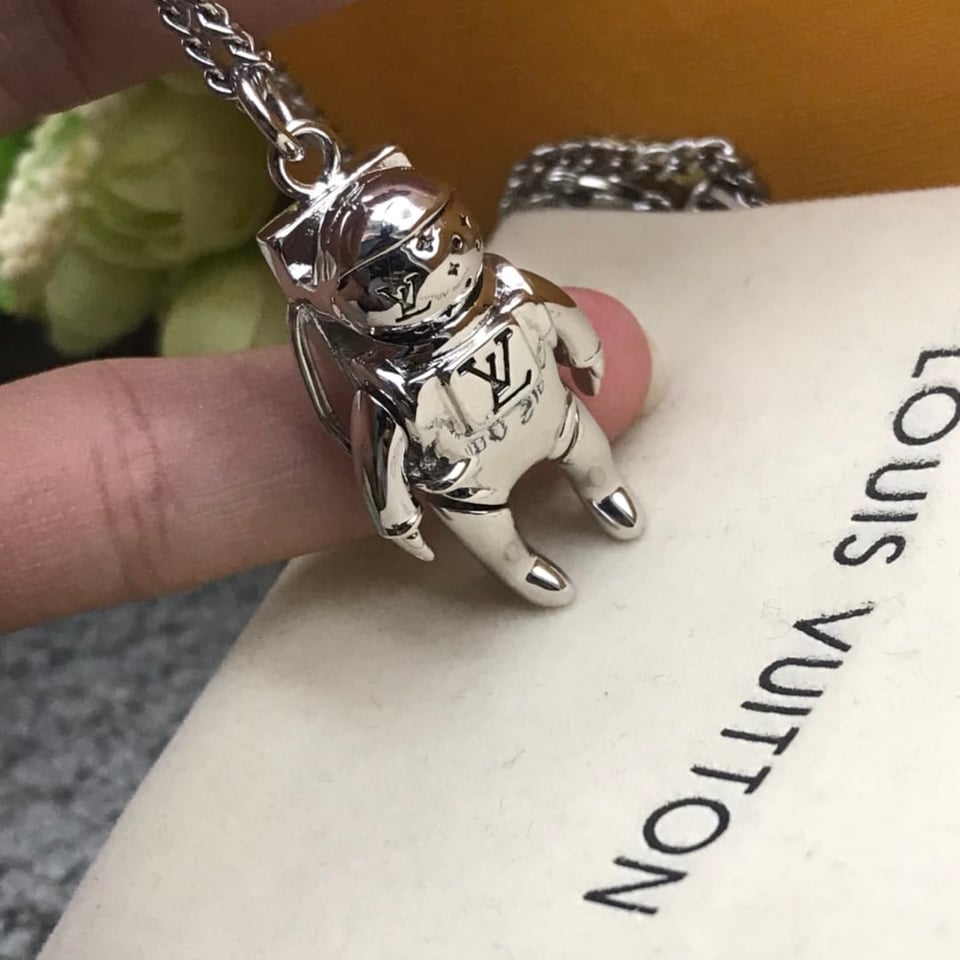 Louis Vuitton Astronaut Silver Necklace view 2