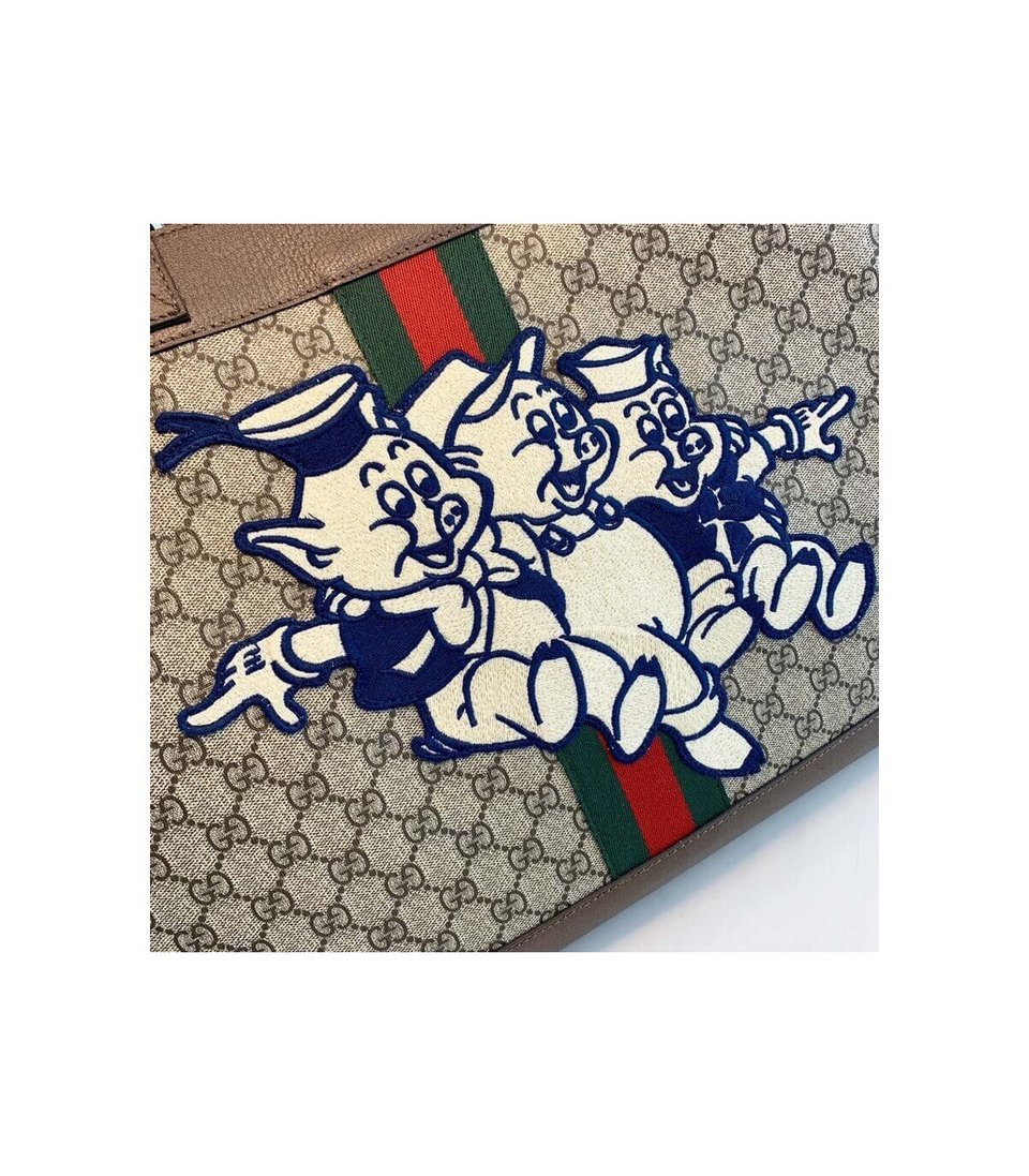Gucci Ophidia GG Tote with Three Little Pigs 44cm view 6