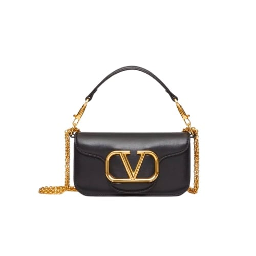 Valentino Locò Small Shoulder Bag In Calfskin Black 1W2B0K53Zxl0No view 2