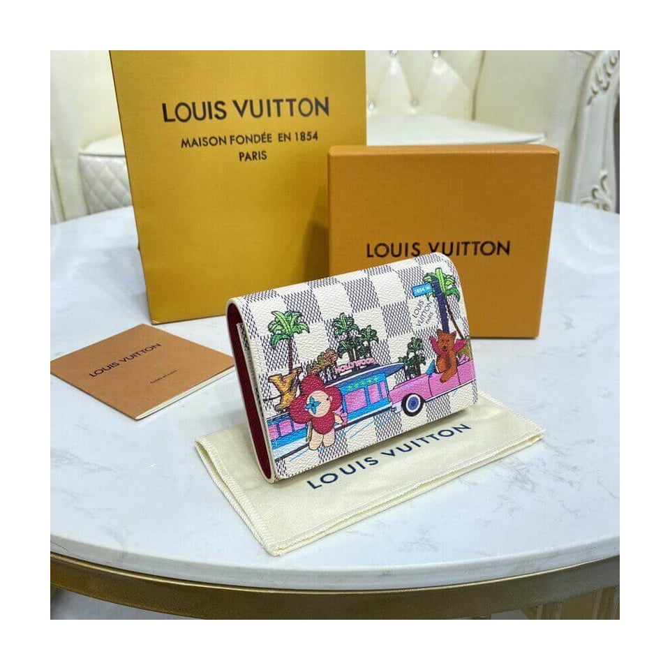 Louis Vuitton Damier Azur Victorine Wallet view 5
