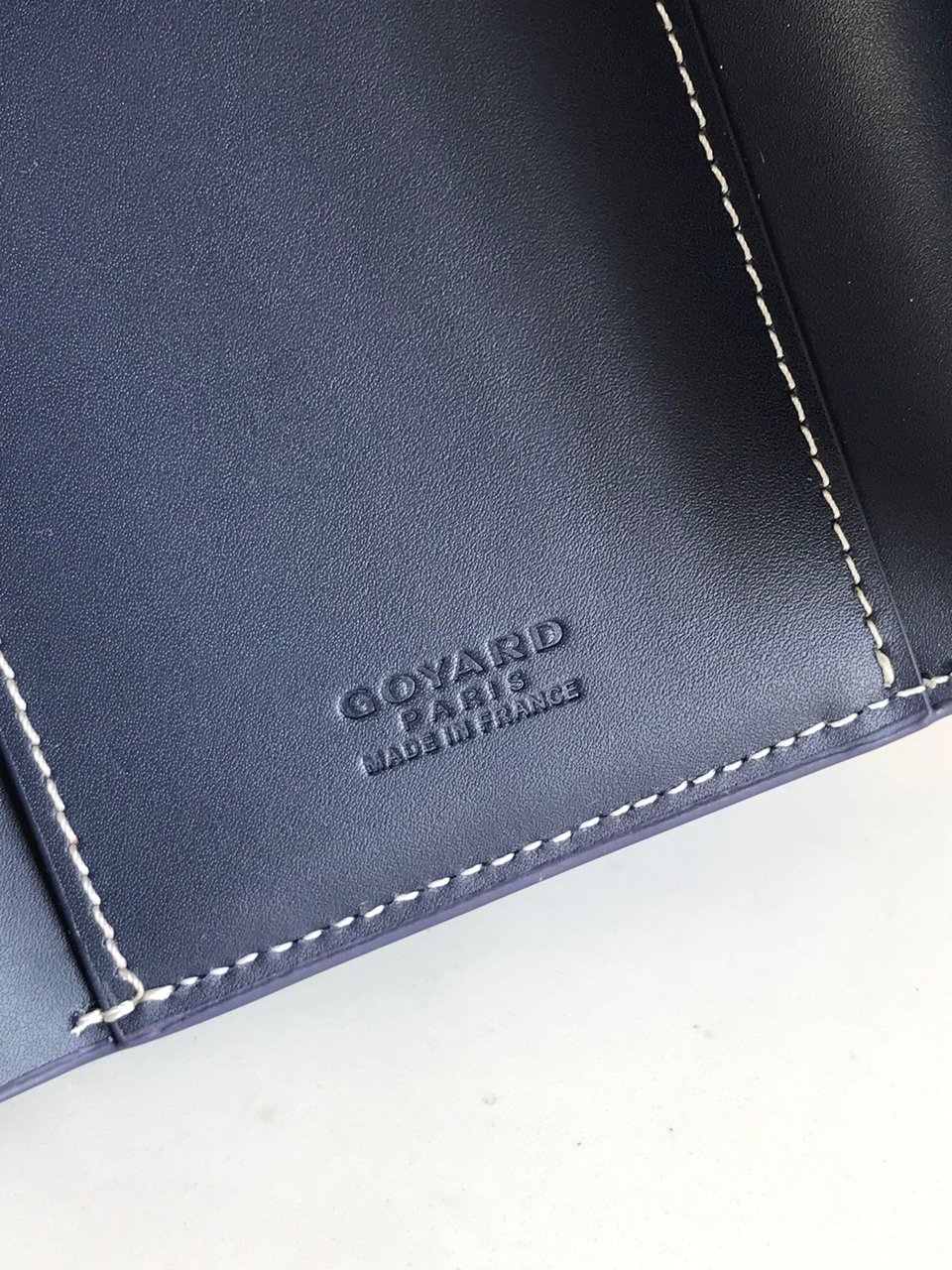 Goyard Saint-Gabriel Wallet 12 Cm Navy Blue Calfskin And Goyardine Canvas view 7