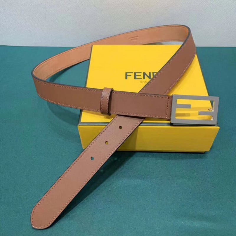 Fendi Baguette 30mm FF Buckle Belt 8C05311 Brown view 2