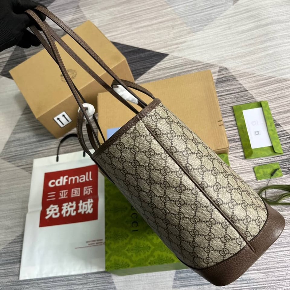 Gucci Ophidia GG Supreme Shoulder Tote Beige/Ebony 38.5cm/15.2in view 9