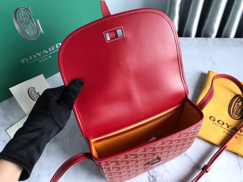 Goyard Belvedere Pm Bag 21Cm Red Canvas view 10