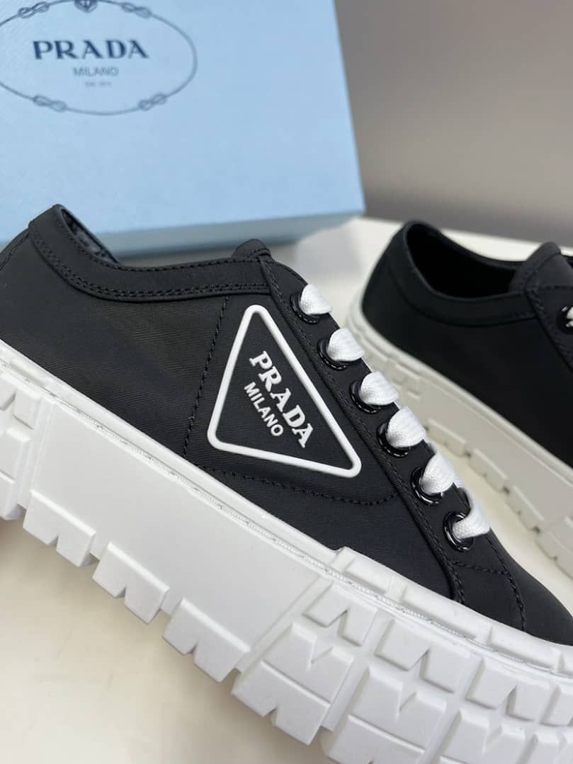 Prada Double Wheel Nylon Gabardine Sneaker Black 1E260M3Lfxf0632F050 view 8