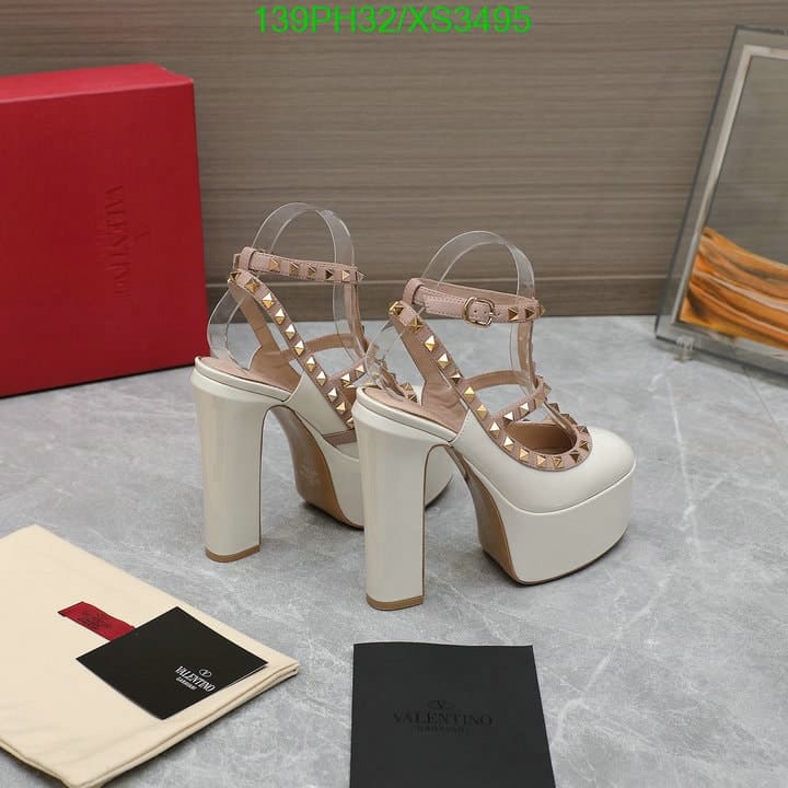 Valentino Rockstud Platform Pump In Patent Leather White view 5