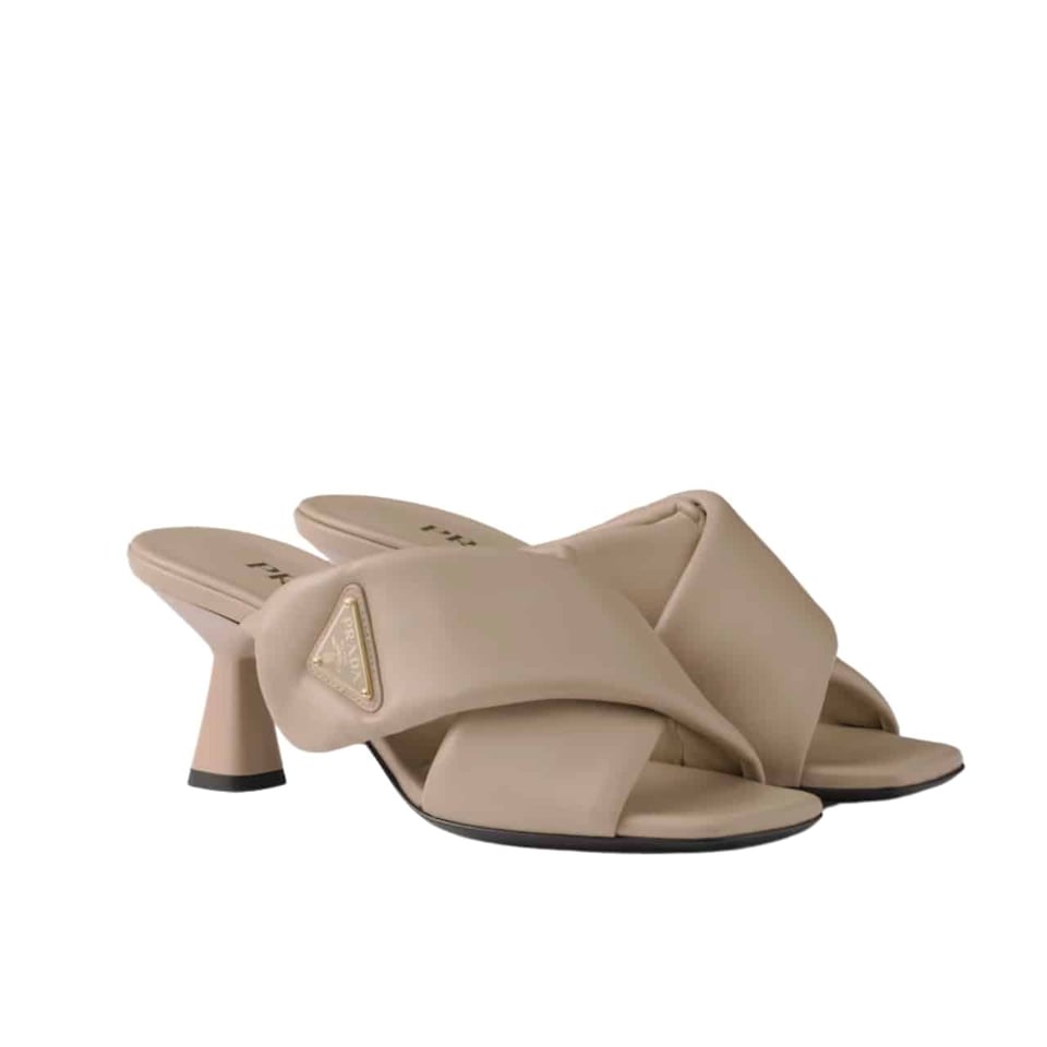 Prada Padded Nappa Sandals Beige 1Xx754 2Dl8 F0036 F 065 view 2
