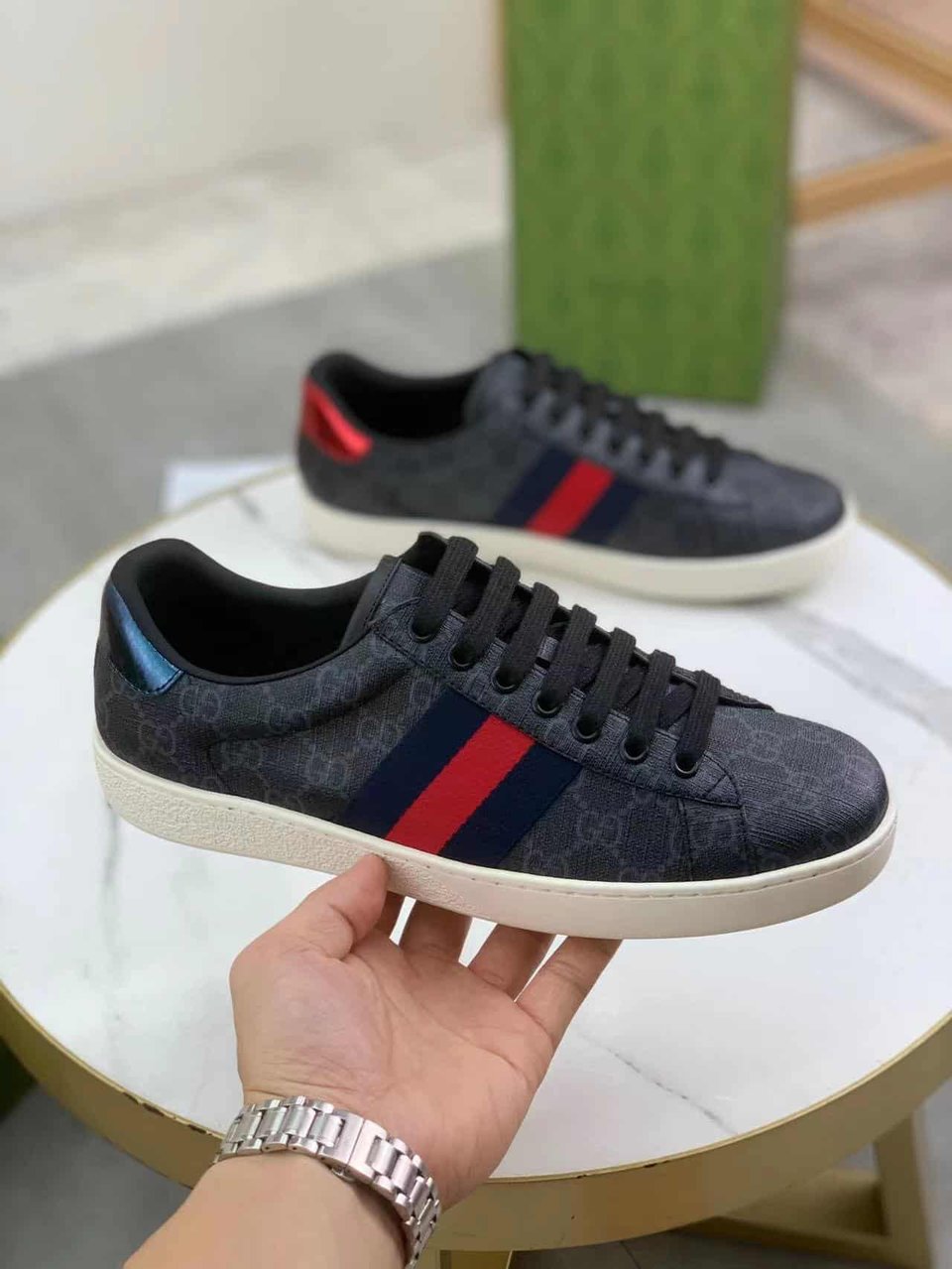 Gucci Gg Ace Supreme Sneakers Black 429445 K2Lh0 1130 view 5