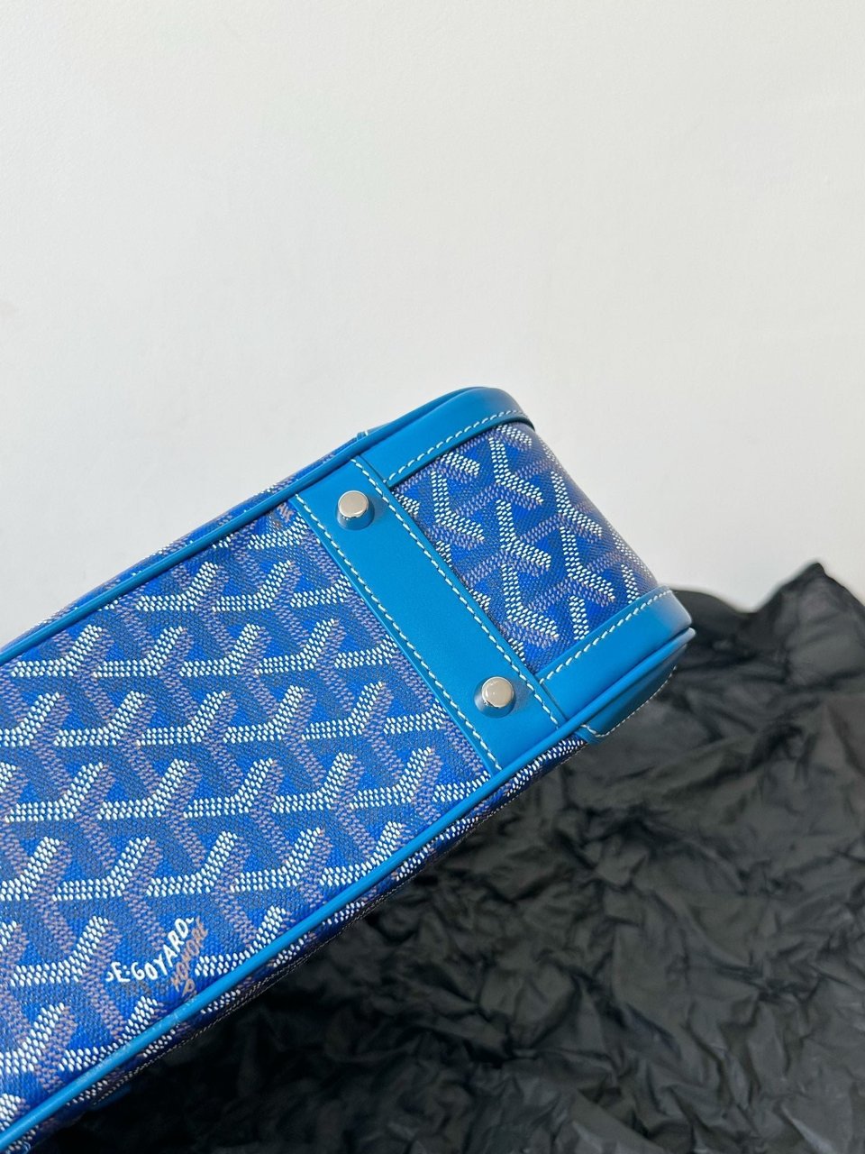 Goyard Goya Bowling Ball Medium Blue Canvas 35cm view 5