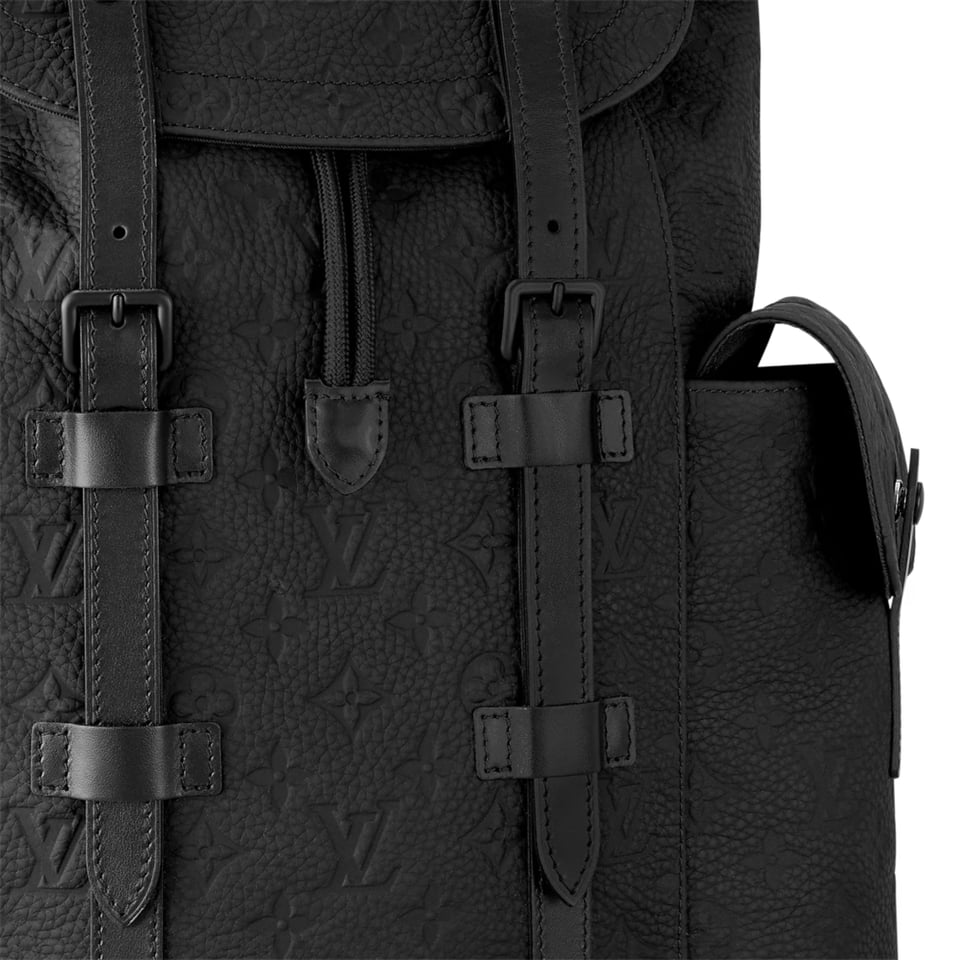 Louis Vuitton Christopher Backpack Mm Taurillon Monogram Black M55699 view 7