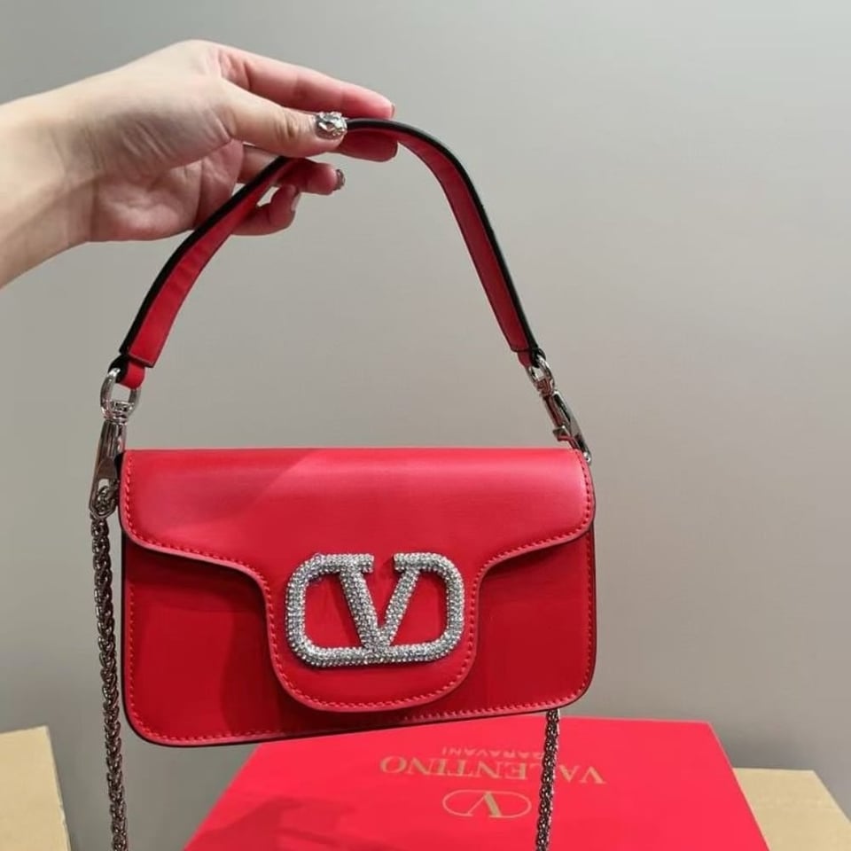 Valentino Locò Small Shoulder Bag In Red view 5