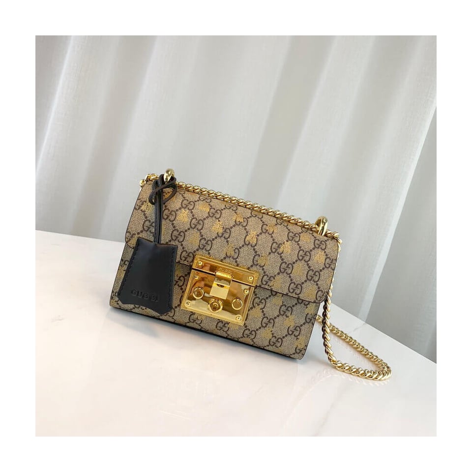 Gucci Padlock Small GG Bees Shoulder Bag view 5