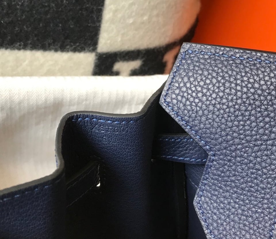 Hermes Birkin 35Cm Navy Togo Leather Gold Hardware view 10