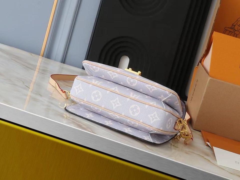 Louis Vuitton Pochette M Tis East West Coated Canvas Trianon Purple Gray 21Cm M12429 view 6