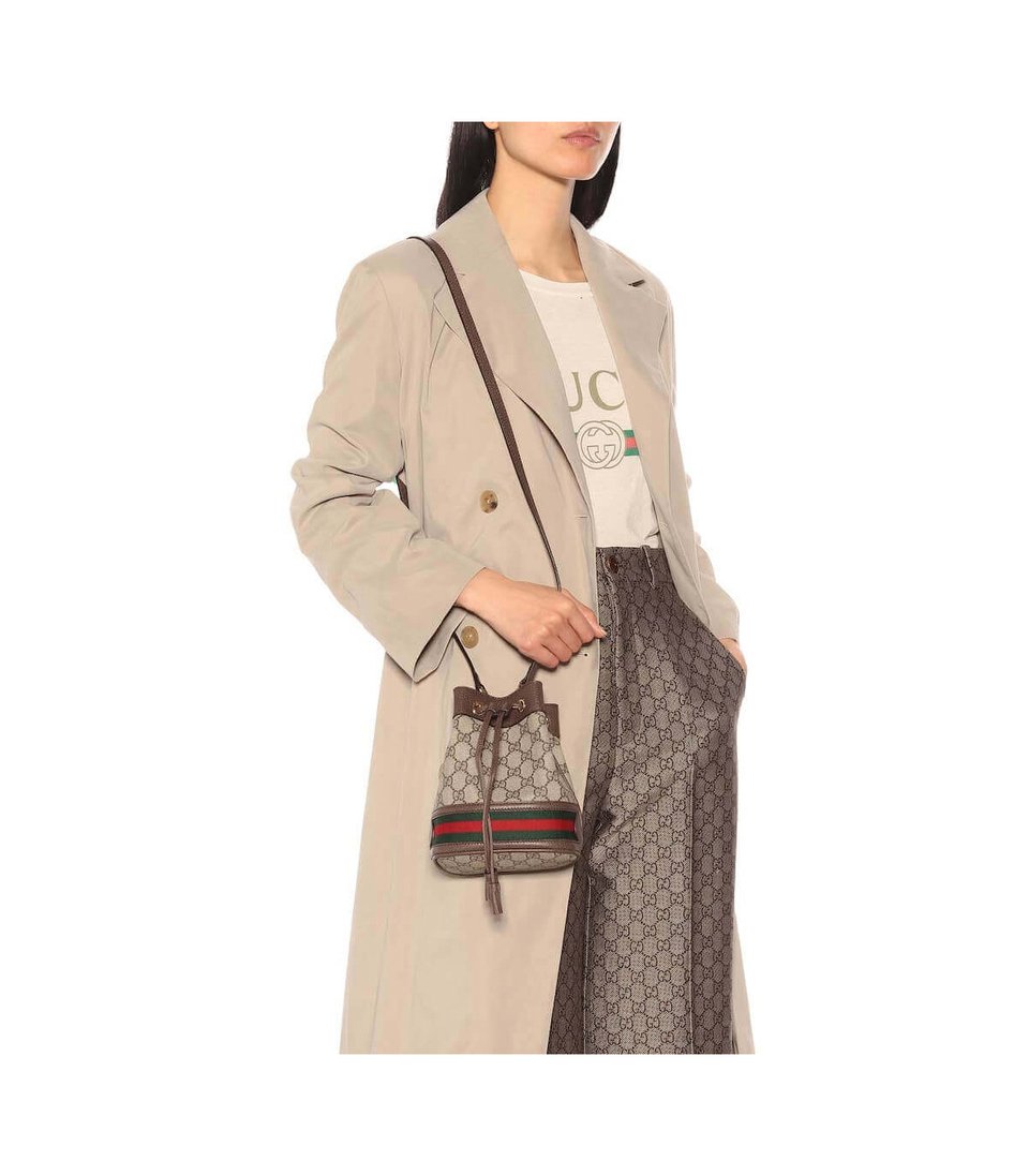 Gucci Ophidia Mini GG Bucket Bag view 4